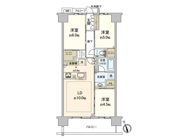 エクセレントシティ船橋グランライズ 間取図(平面図)