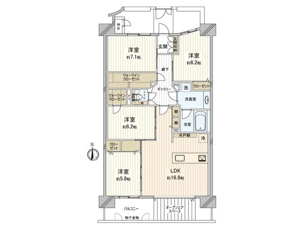 グランシティレイディアント船橋 間取図(平面図)