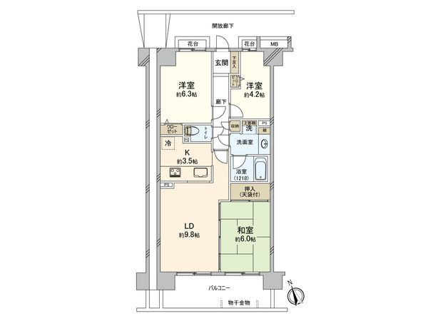 ブライトシティ船橋 間取図(平面図) 間取図(平面図)