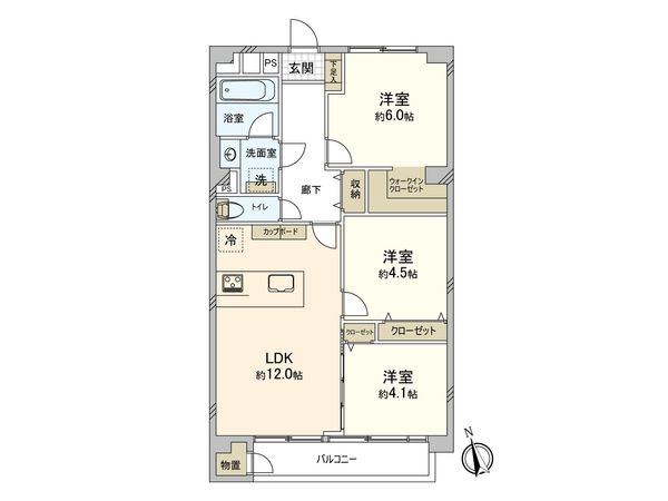 海神コーポ 間取図(平面図) 海神コーポ 間取図(平面図)