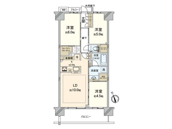 エクセレントシティ船橋グランライズ 間取図(平面図) エクセレントシティ船橋グランライズ 間取図(平面図)