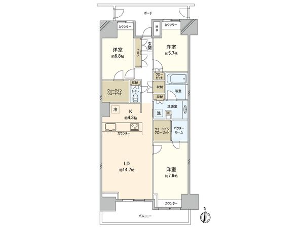 パークハウス プレシア 間取図(平面図) 間取図(平面図)