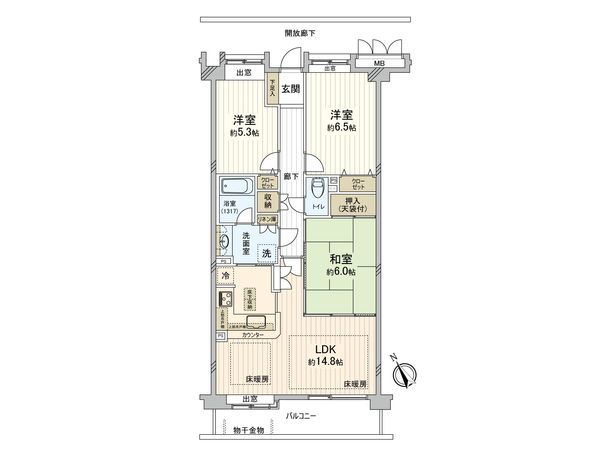 ステイツ津田沼 間取図(平面図) 間取図(平面図)