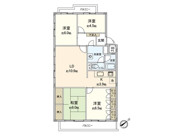 西船橋ロイヤルハイツ弐番館 間取図(平面図)