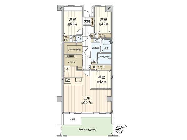 グランコート津田沼 間取図(平面図) 間取図(平面図)