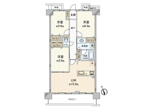 ライオンズガーデン船橋 間取図(平面図)