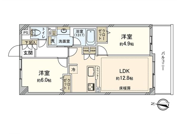 船橋ヒルズ 間取図(平面図) 間取図(平面図)