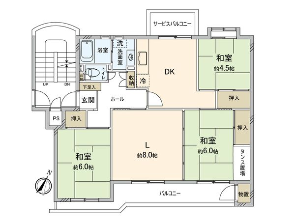 船橋グリーンハイツ 間取図(平面図) 間取図(平面図)