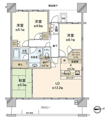 パークホームズ船橋海神の丘 間取図(平面図) パークホームズ船橋海神の丘 間取図(平面図)