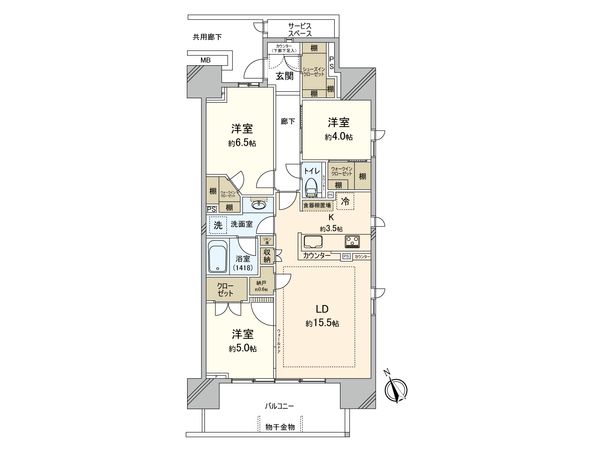 パークホームズLaLa南船橋ステーションプレミア 間取図(平面図)