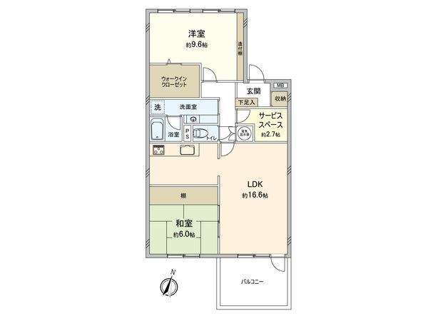 コーポ馬込沢 7号棟 間取図(平面図) コーポ馬込沢 7号棟 間取図(平面図)