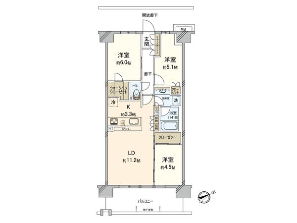 メイツ東船橋 間取図(平面図) 間取図(平面図)