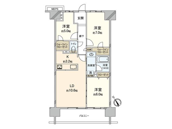 クリオ船橋 間取図(平面図) 間取図(平面図)