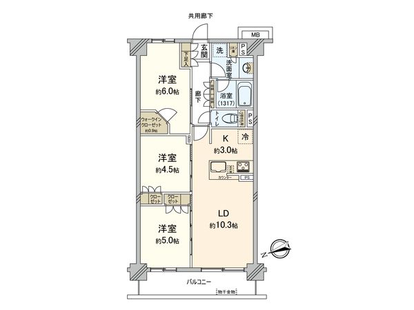 リビオ船橋夏見 間取図(平面図) リビオ船橋夏見 間取図(平面図)