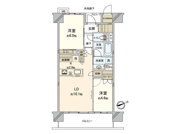 エクセレントシティ船橋グランライズ 間取図(平面図) エクセレントシティ船橋グランライズ 間取図(平面図)