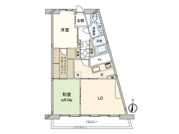 東船橋和光台ハイツ1号棟 間取図(平面図)