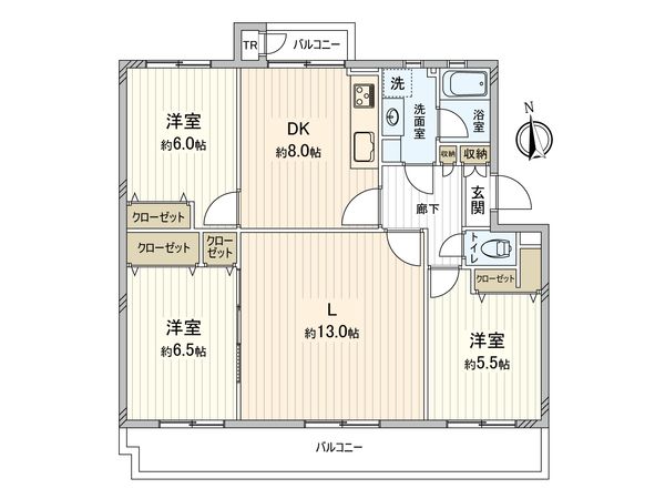 第二フドウ船橋ハイツ 2号棟 間取図(平面図) 第二フドウ船橋ハイツ 2号棟 間取図(平面図)