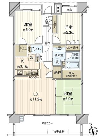 クレアホームズ船橋本町ハイライズ 間取図(平面図) クレアホームズ船橋本町ハイライズ 間取図(平面図)