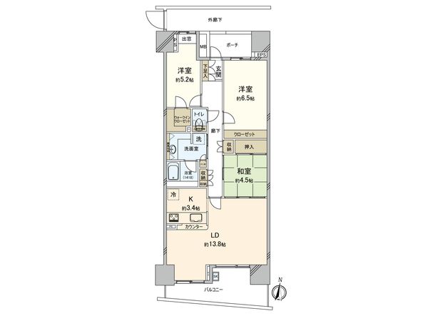 パークハウスプレシア 間取図(平面図)