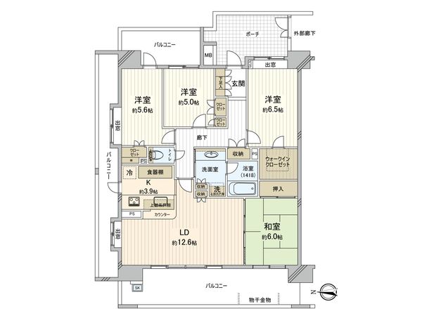 コスモ・ザ・パークス船橋 間取図(平面図) コスモ・ザ・パークス船橋 間取図(平面図)