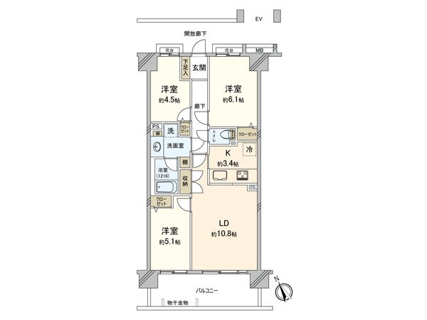 ブライトシティ船橋 間取図(平面図) ブライトシティ船橋 間取図(平面図)