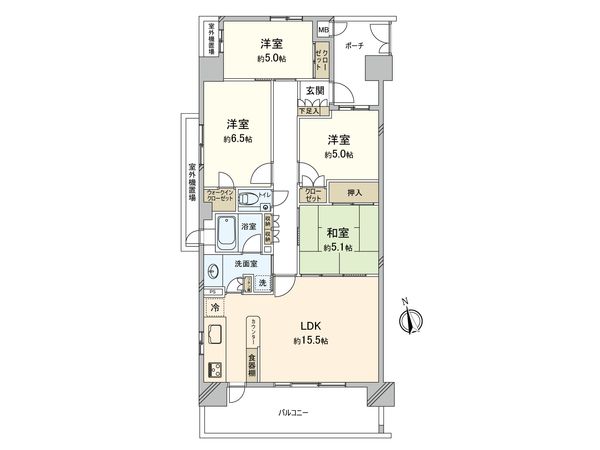 エクアス船橋夏見 間取図(平面図) エクアス船橋夏見 間取図(平面図)