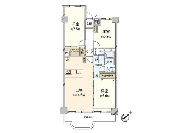 コープ野村夏見 間取図(平面図) コープ野村夏見 間取図(平面図)