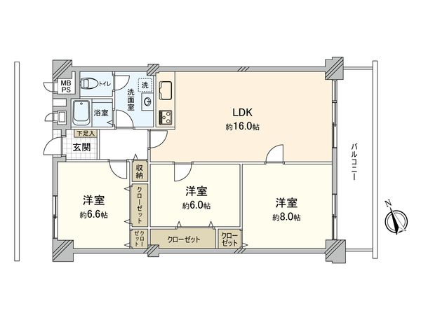 ふなばしハイツ 間取図(平面図) ふなばしハイツ 間取図(平面図)
