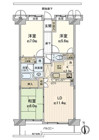 シャリエ船橋夏見台 間取図(平面図) シャリエ船橋夏見台 間取図(平面図)