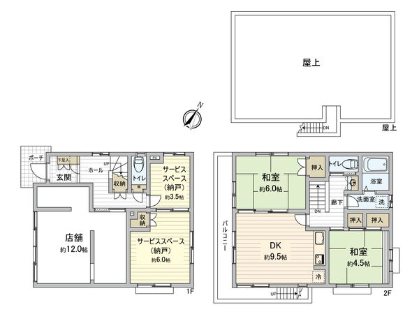千葉市幕張本郷6丁目 店舗付住宅 間取図(平面図) 千葉市幕張本郷6丁目 店舗付住宅 間取図(平面図)