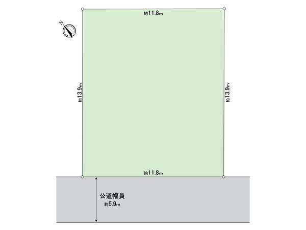 美浜4丁目 古家付き土地 区画図 美浜4丁目 古家付き土地 区画図