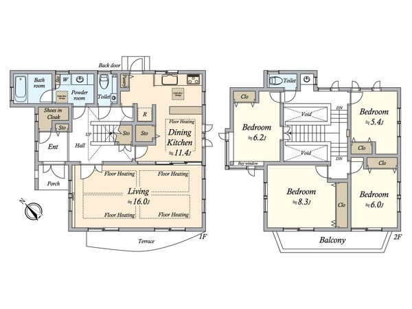 浦安市舞浜3丁目戸建 間取図(平面図)