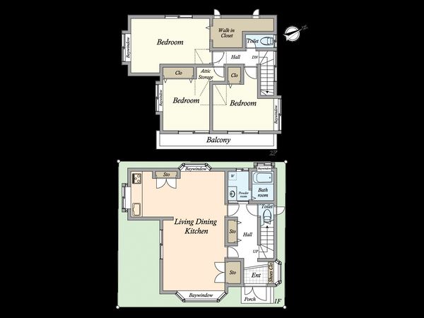 浦安市富士見3丁目 戸建 間取図(平面図)