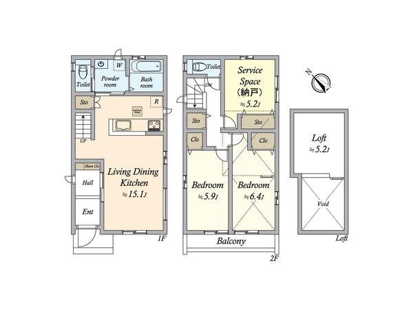 浦安市弁天2丁目 新築戸建(A号棟) 間取図(平面図)