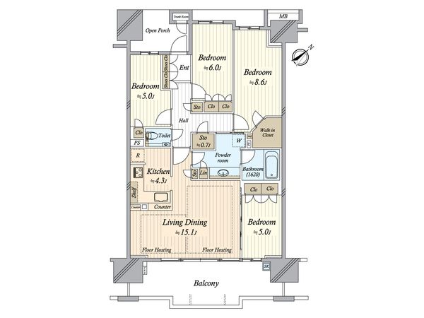 プラウド新浦安パームコート C棟 間取図(平面図) プラウド新浦安パームコート C棟 間取図(平面図)