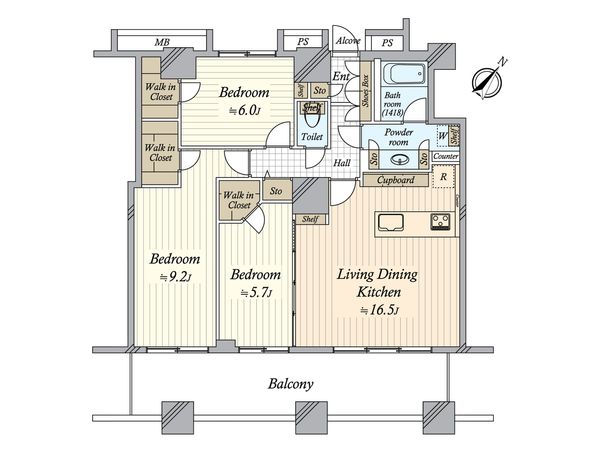 エアレジデンス新浦安 間取図(平面図)