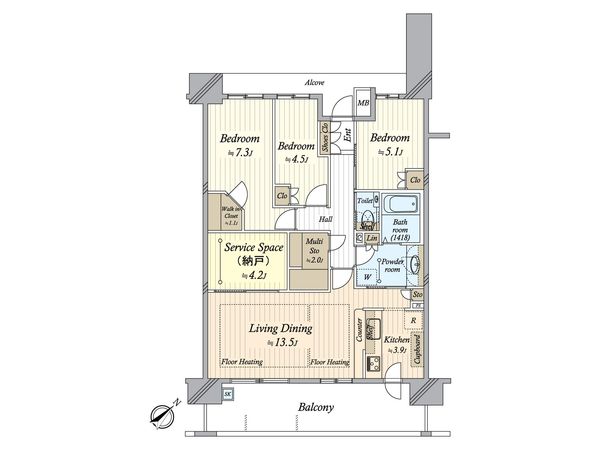 パークホームズ新浦安カーサ・セントリア 間取図(平面図)