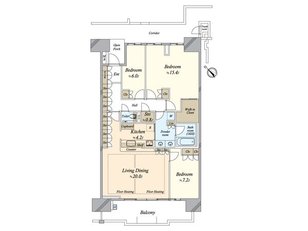 プラウド新浦安 間取図(平面図) プラウド新浦安 間取図(平面図)