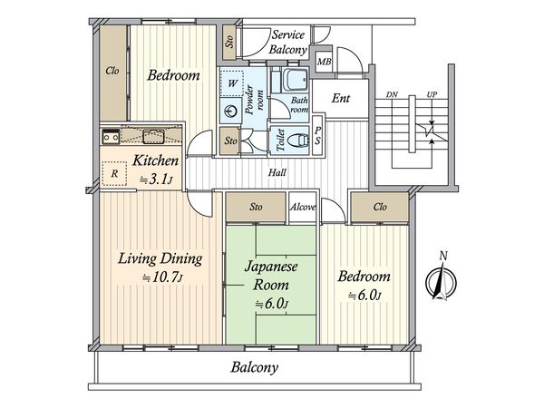 京成サンコーポ浦安 13号棟 間取図(平面図)