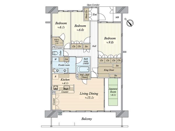 パークシティ東京ベイ新浦安Sol A棟 間取図(平面図) パークシティ東京ベイ新浦安Sol A棟 間取図(平面図)