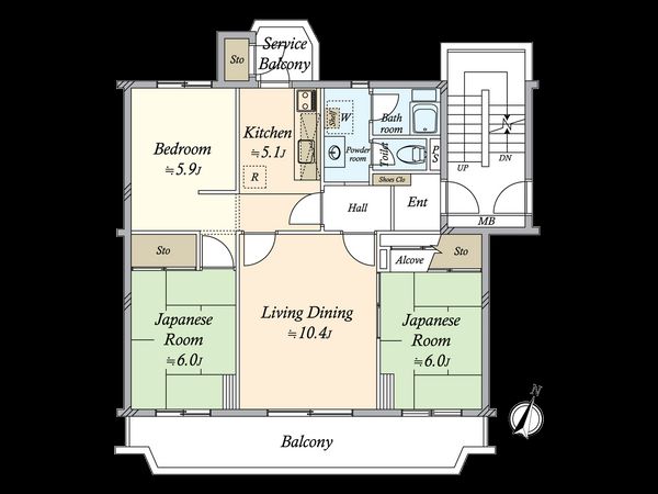 京成サンコーポ浦安 11号棟 間取図(平面図) 京成サンコーポ浦安 11号棟 間取図(平面図)