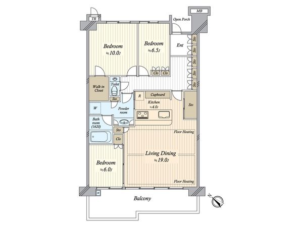 プラウド新浦安パームコート A棟 間取図(平面図) プラウド新浦安パームコート A棟 間取図(平面図)