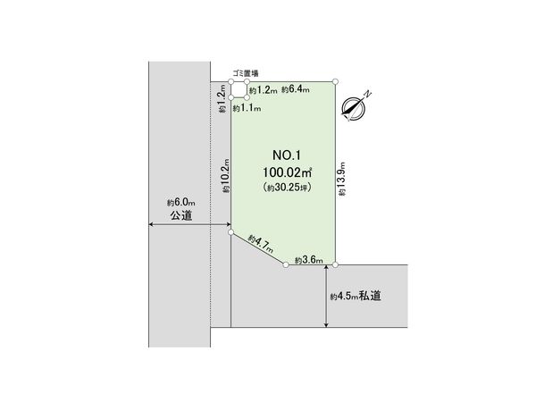 市川市大和田5丁目 土地 1区画 区画図 市川市大和田5丁目 土地 1区画 区画図