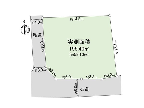 市川市市川4丁目 土地 区画図