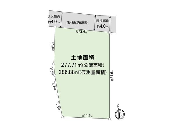 市川市須和田1丁目 土地 区画図