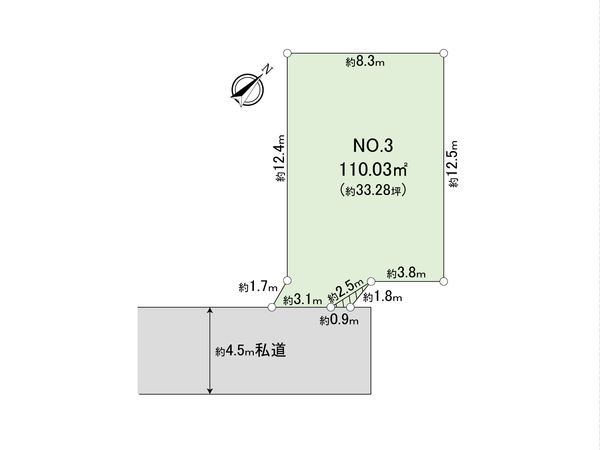 市川市大和田5丁目 土地 3区画 区画図 市川市大和田5丁目 土地 3区画 区画図