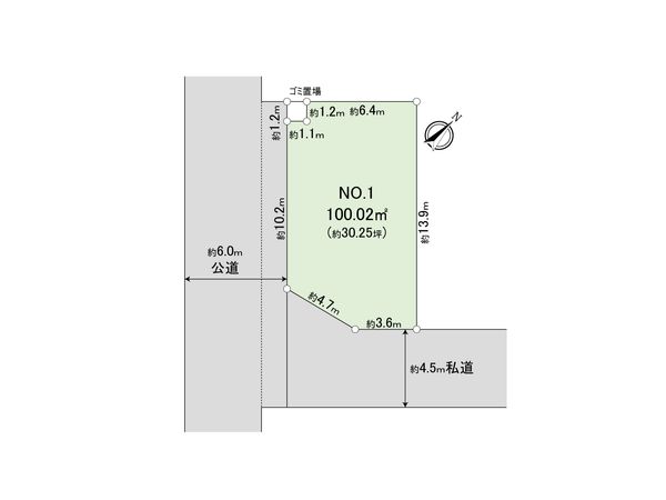 市川市大和田5丁目 土地 1区画 区画図 市川市大和田5丁目 土地 1区画 区画図