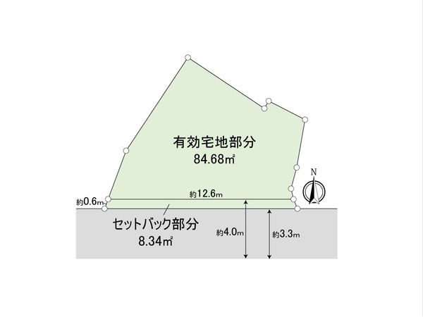 市川市真間1丁目土地 区画図
