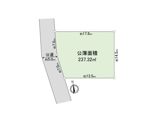 市川市北国分3丁目土地 区画図 市川市北国分3丁目土地 区画図