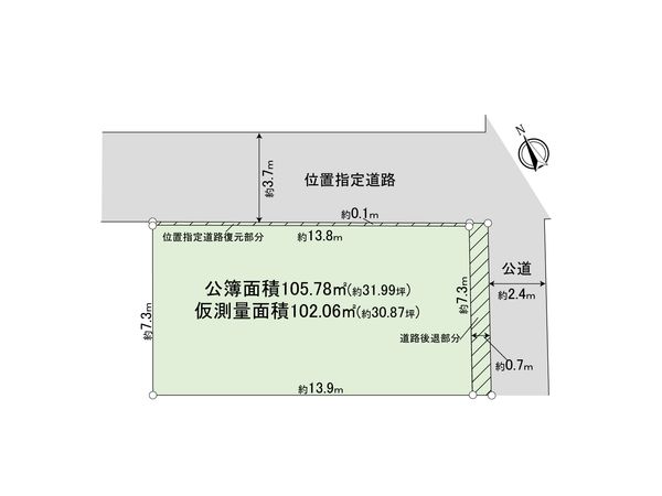 市川市大洲1丁目 土地 区画図